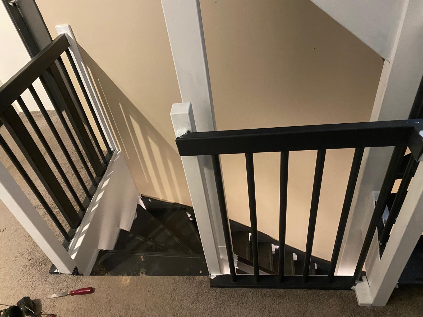 Nieuwbouw balustrade worden strakke muurtjes i.c.m. een Z-trap, blok trap, Z-traprenovatie Berkel-Enschot.JPG