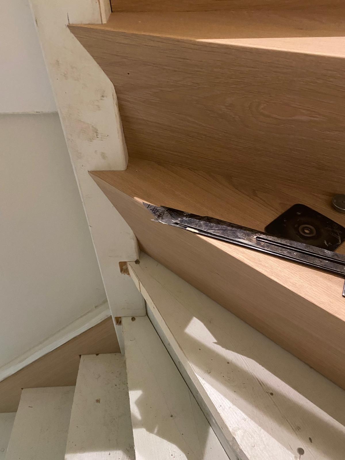 Eiken Z-trap, traprenovatie, bloktrap, eiken boom, Vught.JPG